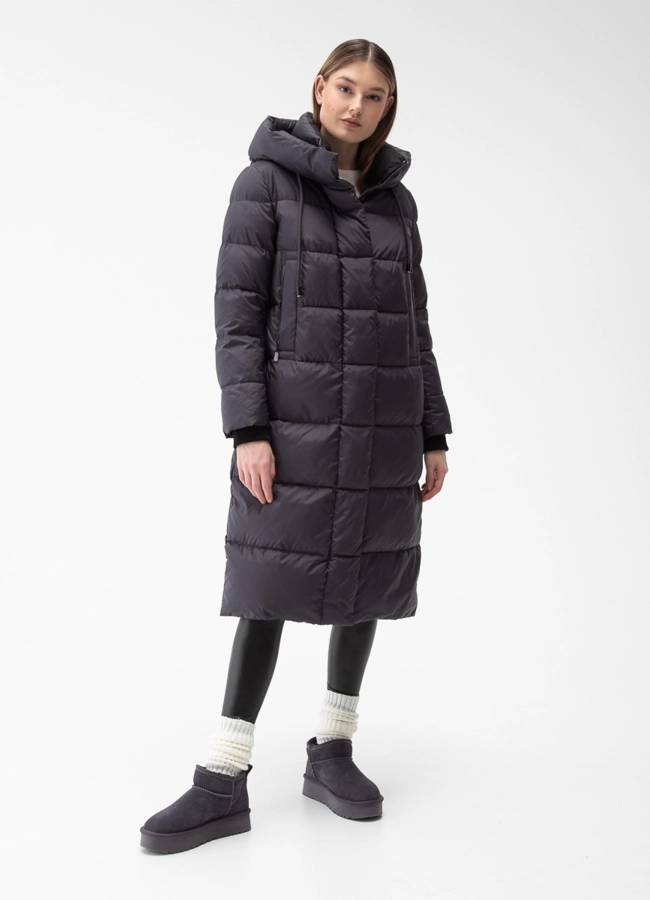 фото Пуховик женский с капюшоном  модель № 28417