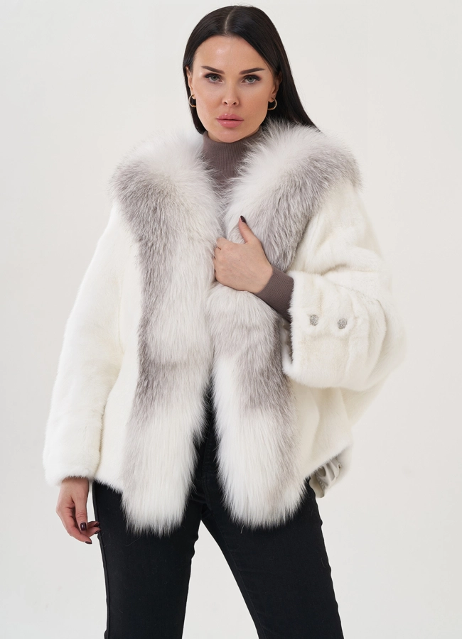 Короткая шуба из норки модель № 29466 в рассрочку