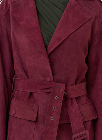 Жакет из натуральной замши с бахромой