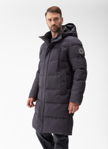 Мужской пуховик с капюшоном 