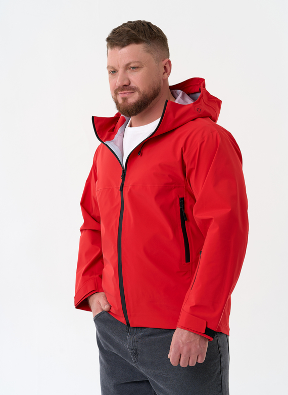 Мужская ветровка красного цвета