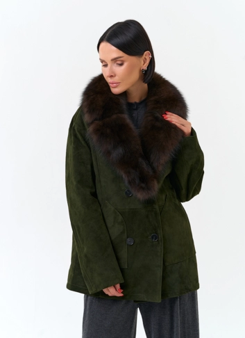 Женский пуховик из натуральной замши Женский пуховик из натуральной замши фото