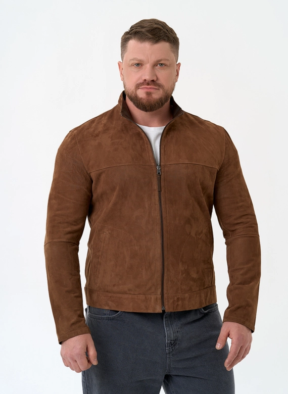 Мужская двухсторонняя куртка из натуральной замши