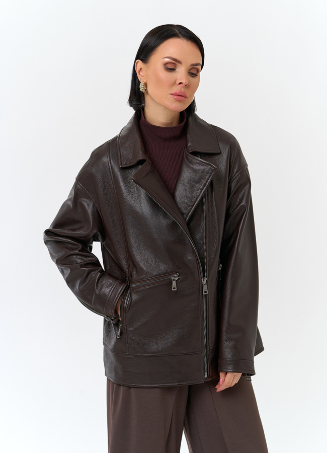 фото Женская куртка из натуральной кожи модель № 29994