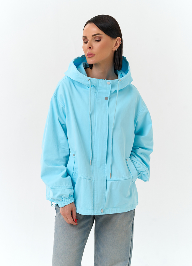 Женская ветровка с капюшоном  модель № 33117 универмаг малина