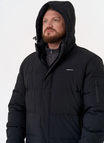 Мужской пуховик с капюшоном