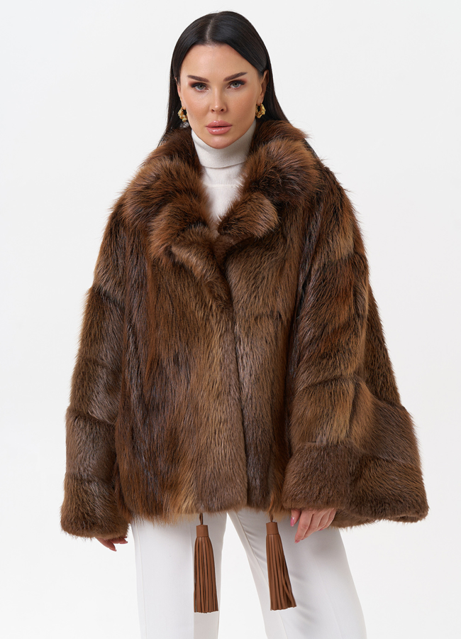 Болеро из меха бобра модель № 29413 универмаг малина