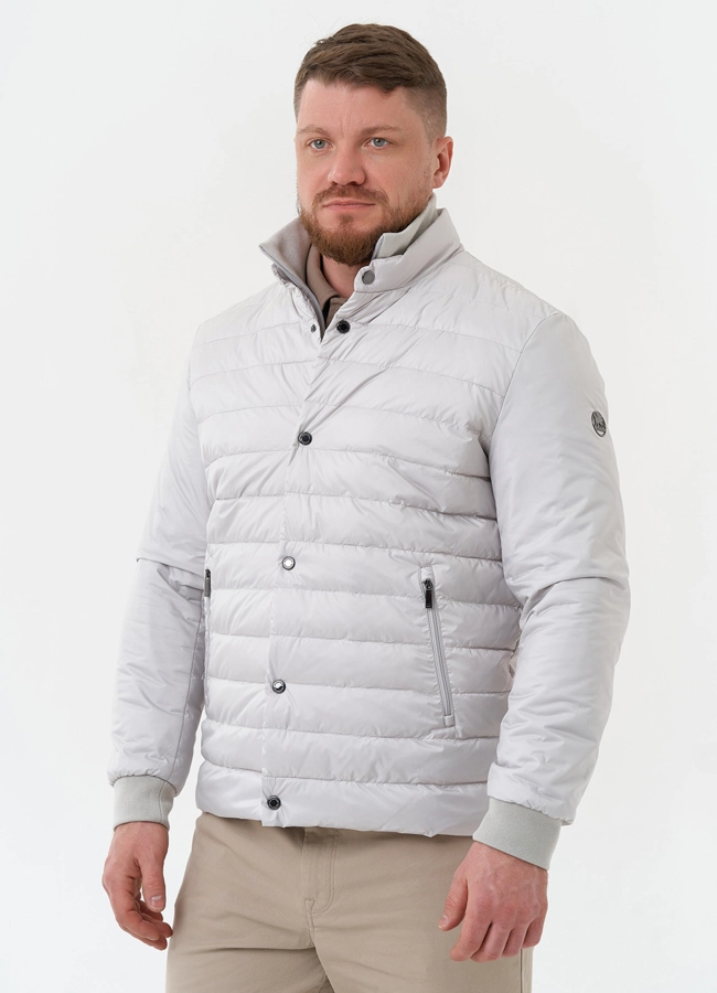 Мужская куртка серого цвета модель № 30210 универмаг малина