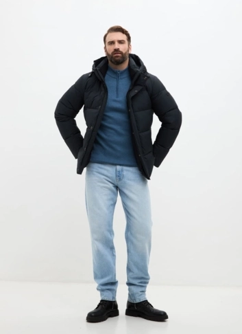 Мужской пуховик с капюшоном 