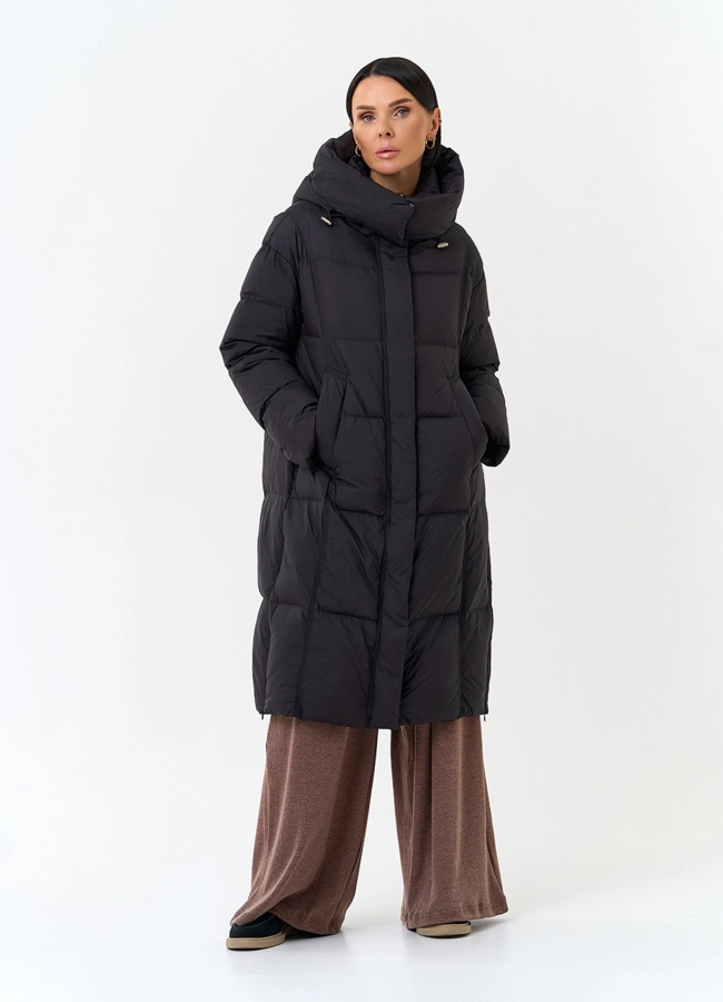 Женский пуховик с капюшоном модель № 34033 в кредит фото
