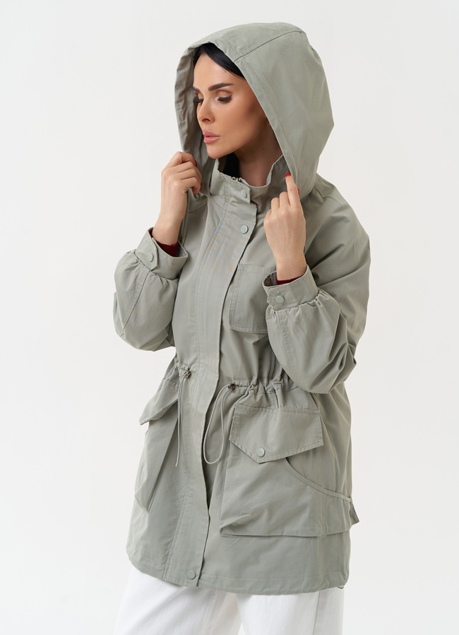 Ветровка женская с капюшоном модель № 30456 в рассрочку
