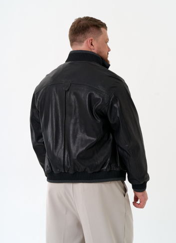 Мужская куртка бомбер из натуральной кожи