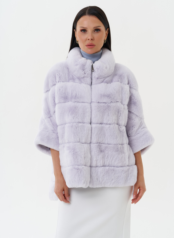 Короткая шуба из меха кролика