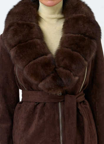 Женская куртка из эко замши фото