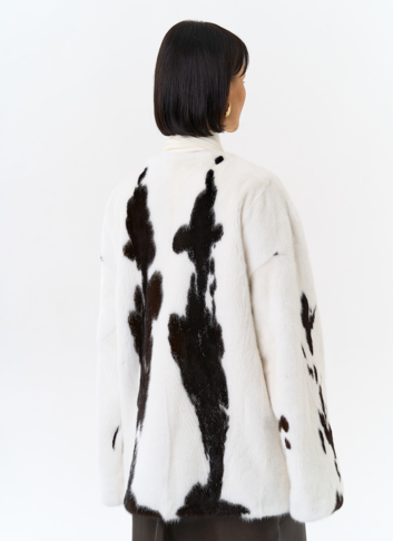 Жакет из меха норки в расцветке "ягуар"